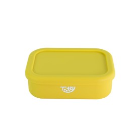 Premium Silicone Bento Box 30 oz – Reusable, Leakproof, BPA-Free Lunch Container – Microwave & Dishwasher Safe – Perfect for Dog Meals, School Lunch, Office, or Travel – Eco-Friendly (Yellow)