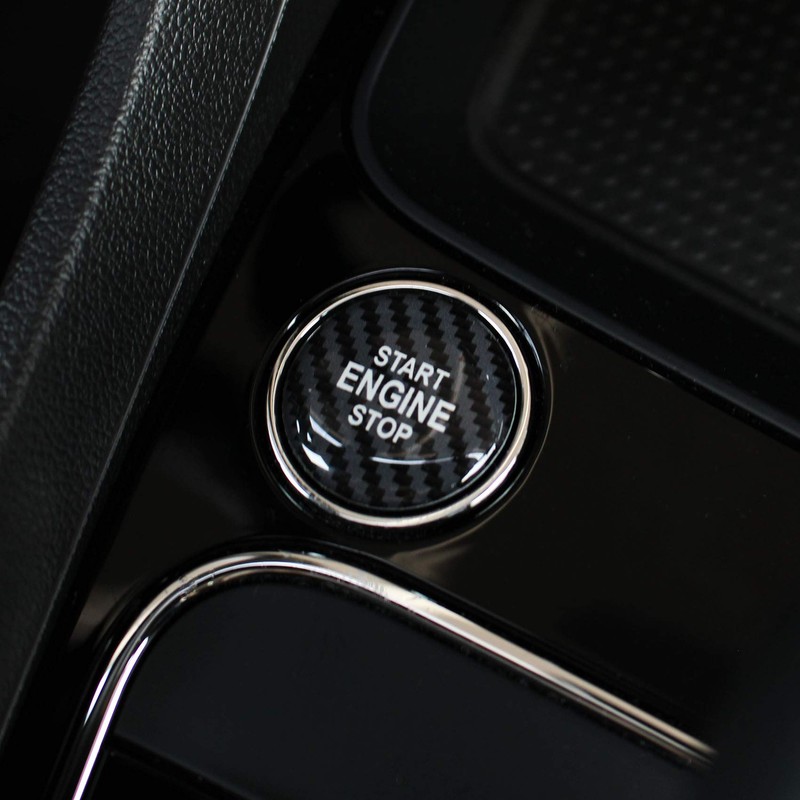 Gel Emblem Start Stop Button Cover Sticker Keyless GO Carbon
