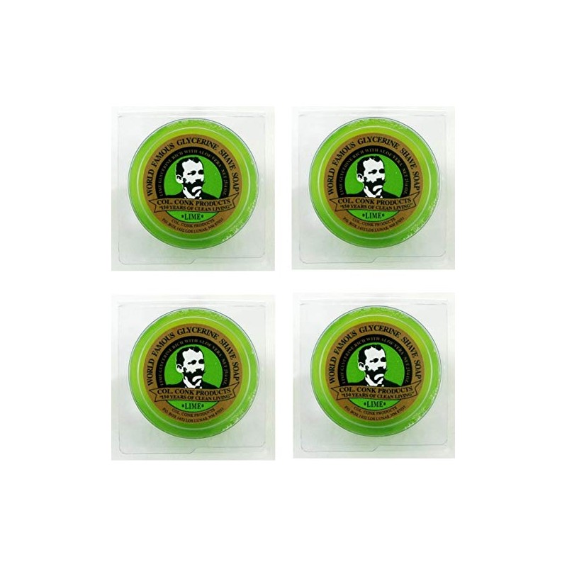 Col. Ichabod Conk Glycerin Soap (Lime 4 Pack),Multi-colored, 2 oz