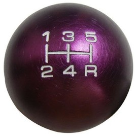 VMS RACING 10x1.25mm Thread 5 Speed Round Ball Type-R Shift Knob in Purple Billet Aluminum for Nissan Altima Maxima Sentra Primera 200SX SER 240SX S13 S14 S15 300ZX NX1600 NX2000 Nismo JDM