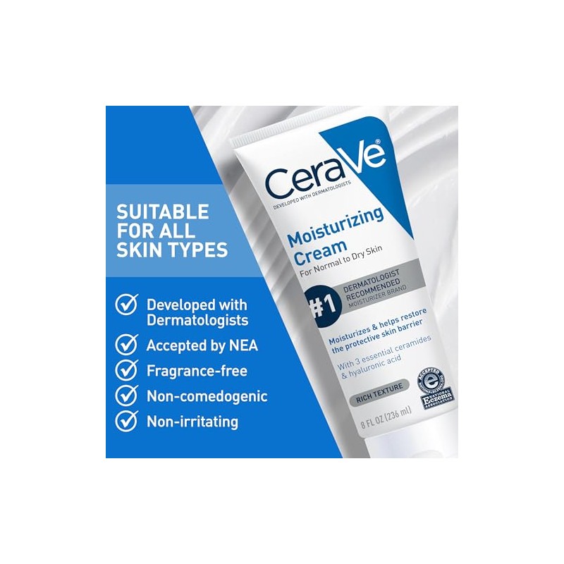 Cerave Crema Hidratante Onzas Humectante Diario Rostro Cuerpo Piel Seca
