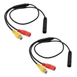 OTOTEC 2PCS Rear View Camera Adapter Cable 4-Pin Male to CVBS RCA Female Video Wiring Loom Cable Length 55.5cm Camera Signal Harness