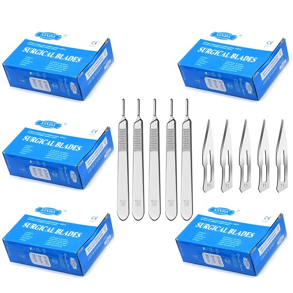 AAProTools 500 Sterile Scalpel Handle Blades # 11 (5 Free