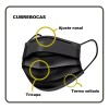 Lz-c Cubrebocas Tricapa Negros 100 Unidades,