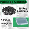 M3 115 Pcs Locknuts Metric Nylon Inserted Hex Lock Small