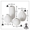 Iconic Scandi Vase 4 Piece Set, Bright Soft White, Glazed,
