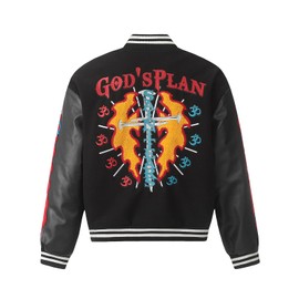 Cactus Pack Vintage Varsity Jacket Super star casual Loose Patchwork Jacket with Embroidered Flight Baseball jacket