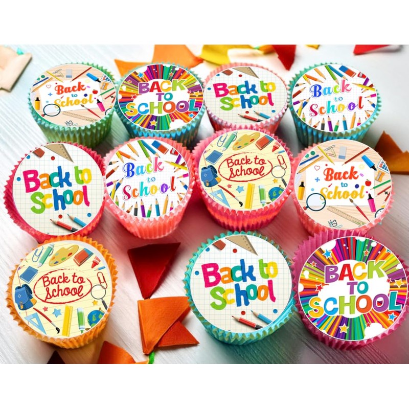 24 x PRE CUT BACK TO SCHOOL EDIBLE WAFER CARD