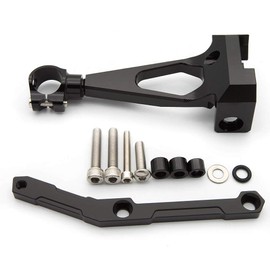 PROCNC Motorcycle CNC Aluminum Steering Damper Stabilizer Mounting Bracket Kit Fit for Yamah.a MT-09 FZ09 (not tracer) 2013-2020 XSR 900 2015-2020 MT-09 SP 2018-2019 (Black+Black)