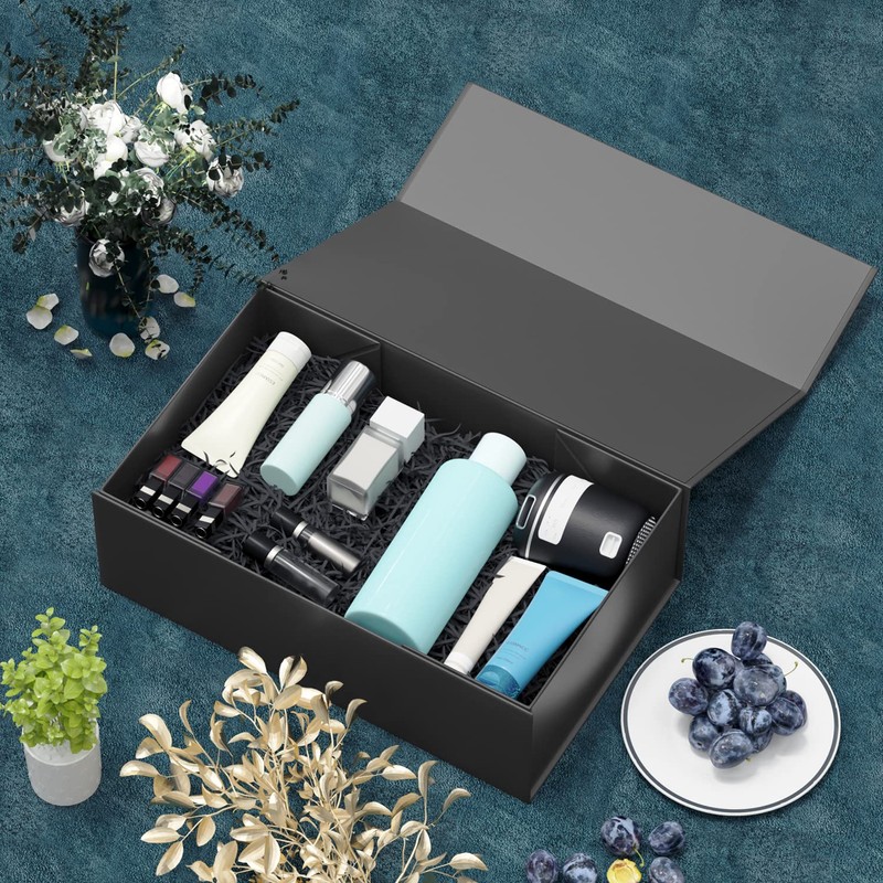 RYDDOY Black Gift Box, 9.5x6x3'' Gift boxes for Presents with