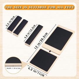 Single Foot Balance Board, Ankle Foot Exerciser, Ankle Stabilizer, Wood Non-Slip Wobble board for Sprained, Plantar Fasciitis Relief, Posture Correction, Balance Training