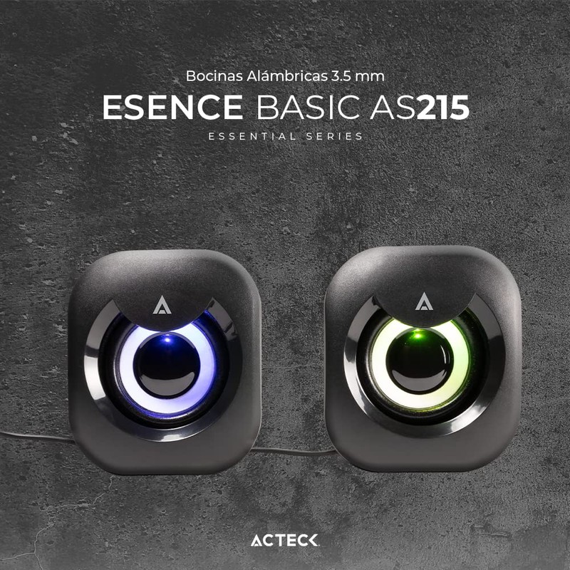 Acteck Bocinas Esence Basic AS215 2.0 Ch + Alimentación USB