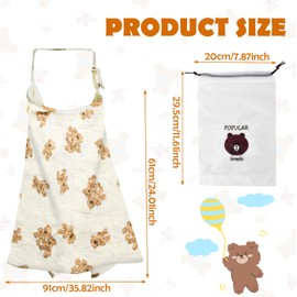 Nursing Apron, Nursing Cover Babies with Hard Ring, Nursing Scarf for On the Go, Muslin Nursing Cover, Cover for Breastfeeding Cotton, Breastfeeding Nursing Cover, Breathable Nursing Cover