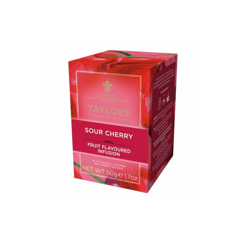 Taylors of Harrogate Sour Cherry Infusion, 20 Teabags (Pack of