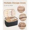 Prite Makeup Bag, Large Capacity Portable Travel Cosmetic Bag, Waterproof