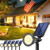 JEJOT 6 Pack Solar Lights Outdoor Waterproof,Warm White Light,2 Lighting