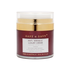 Sasy n Savy Anti-Wrinkle Luxury Crème – Night Cream with Kakadu Plum, Aloe Vera, Shea Butter & Jojoba Oil – Hydrating, Firming & Rejuvenating Skincare. Made in Australia