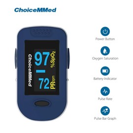 Oximetro de Pulso Choicemmed MD300C2 2 años de Garantía                                                                                               