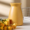 hjn Yellow Ceramic Vase – Minimalist Home Decor Vase for
