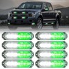 PKINGLAKE 8-Pcs 12 LED Sync Feature Emergency Strobe Grille Lights