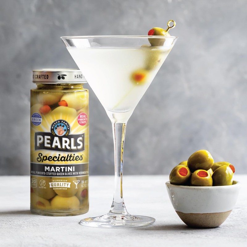 Pearls Specialties, Martini with Vermouth Pimiento Stuffed Queen Olives, Pack