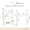 Door Handle/Door Handle/Door Handle/Handle Set DHS 92 mm (Plate Width