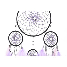 Starry Purple Dream Catchers - Goose Feathers with Multiring, Handmade Large Dreamcatcher for Bedroom, Dream Catcher for Girls, Dream Catchers for Boys, Dream Catcher Wall Decor