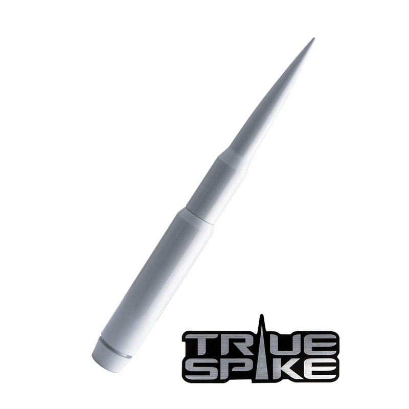 TRUE SPIKE 9 inch White PENETRATOR Fat Bullet Antenna with