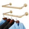 AddGrace Industrial Pipe Clothing Rack 20.5" Gold Clothing Rack DIY