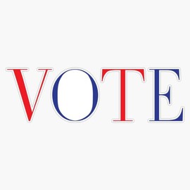 LAD Studio Vote! Women Men Trendy Red White Blue 2020 Election Sticker Bumper Sticker Vinyl Decal 5""