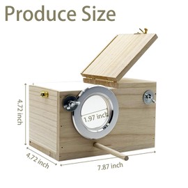 Parakeet Nesting Box for Cage, 7.87 X 4.72 X 4.72 Inch Transparent Bird Nest Breeding Box with Perch Parrot Mating Box Wood Bird House Aviary