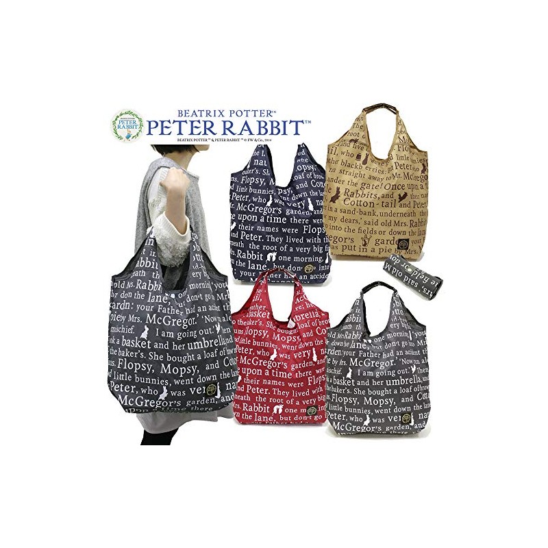 Peter Rabbit 0627 Women's Eco Bag, Compact, Foldable, Cute, gray