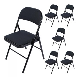 Nube Pack 6 Piezas Silla Plegable Color Negro Jardin Eventos Nube