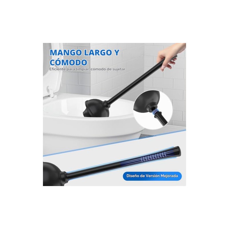 LOVLOY - Juego de émbolo y cepillo de inodoro, cepillo