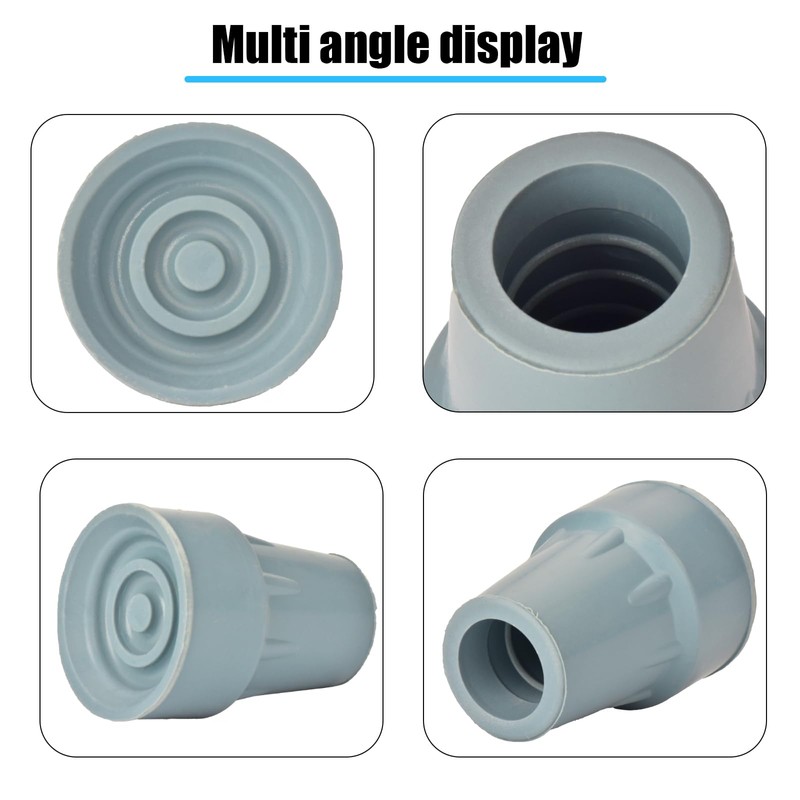 4 Pcs Crutch Tips 3/4 Inch Non Slip Walking Cane
