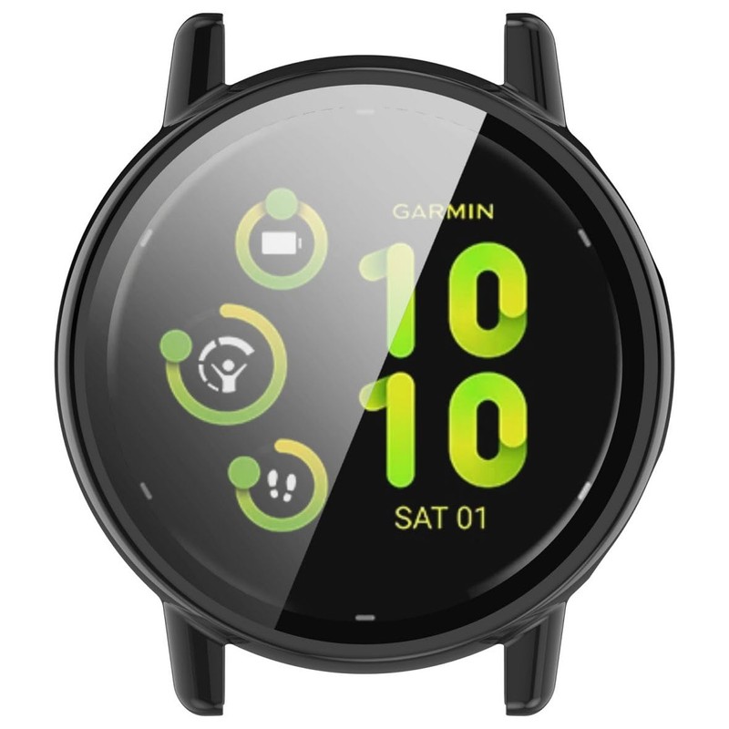 [Faygtni] GARMIN Compatible Vivoactive 5 Compatible One-Piece Case + Glass