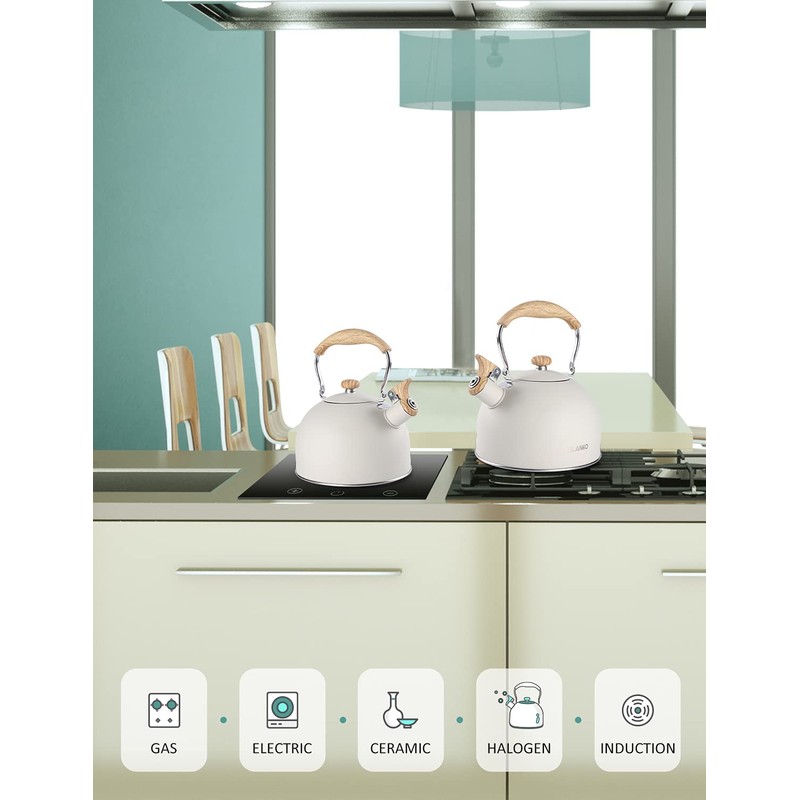 Tea Kettle, BELANKO 85 OZ / 2.5 Liter Whistling Tea