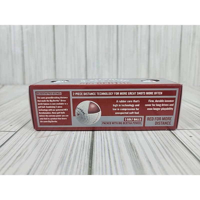 Callaway RED Big Bertha Golf Balls 3 Pack - Logo