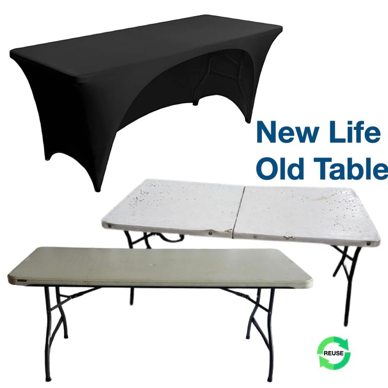 Urby Elastic Table Clothes for 6 Foot Rectangle Tables Fits
