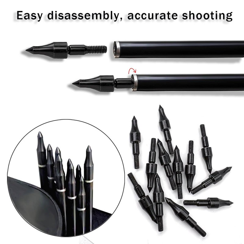 Qoaimu 100 Grain Archery Arrow Field Points Field Tips, High