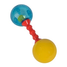 Simba 104011619 - ABC Erste Rassel, 3-fach sortiert, es wird nur ein Artikel geliefert, eine transparente Seite mit bunter Kugel, 13,5cm, ab 3 Monate