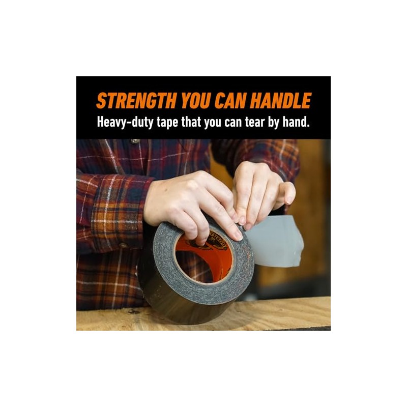 Gorilla Tape Tough & Wide, cinta negra, 2.9 x 25