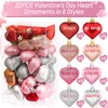 32PCS Heart Ornaments for Tree - 8 Styles Valentines Shaped