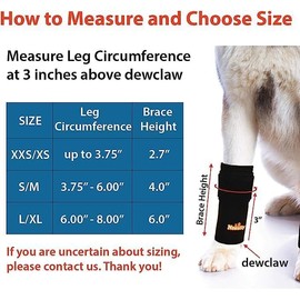 NeoAlly Pair of Front Leg Braces for Dog & Cat Canine Carpal Support with Safety Reflective Straps for Injury Prevention, Joint Pain and Loss of Stability from Arthritis (XXS/XS Pair)