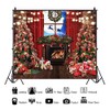 10x8ft Christmas Window Wonderland Large Backdrop Photography Snowy Winter Fireplace