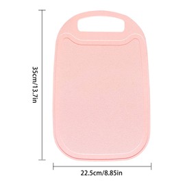 Cutting Board for Kitchen, Wheat Straw Chopping Boards with Juice Grooves and Easy Grip Handle, Dishwasher Safe,Non Scratch (pink)