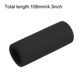 sourcing map Pipe Insulation Tube Foam Tubing for Handle Grip Support 32mm ID 44mm OD 108mm Length Heat Preservation Black