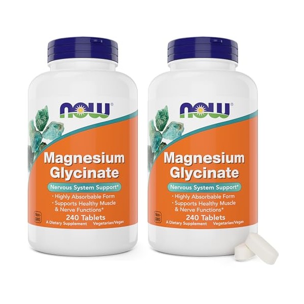 NOW Foods Now Foods Magnesium Glycinate, 240 Tablets (Pack of