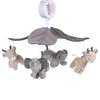 Lambs & Ivy Baby Jungle Animals Gray/Tan Musical Crib Mobile