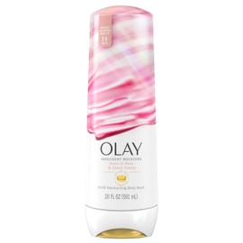 Olay Body Wash for Women, Indulgent Moisture, 24hr Moisturizing & Nourishing Formula, Infused with Vitamin B3 Complex, Luxurious Fragrances, Rose & Cherry Creme Scent, 20 fl oz
